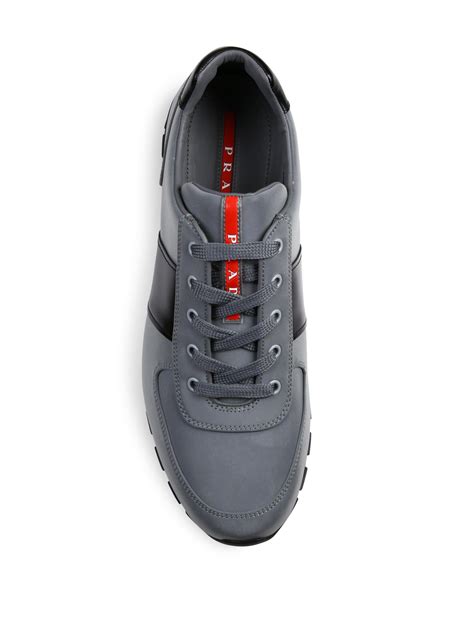 mens black prada trainers|prada runners.